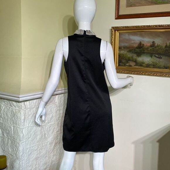 Lulus Black Sleeveless Cocktail Dress Pearl Neckline - Picture 4 of 14